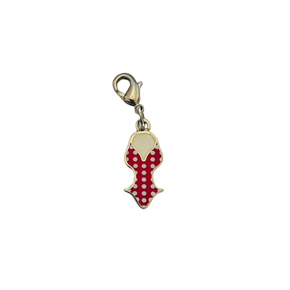 Barbie 2011 Summer Series Jewelry Charm - Pink & White Swimsuit #6466